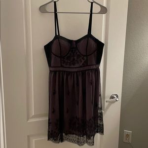 Little purple and black lace dress